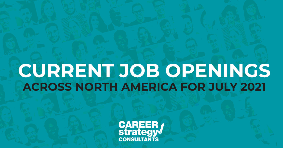 current job openings across north america for july 2021