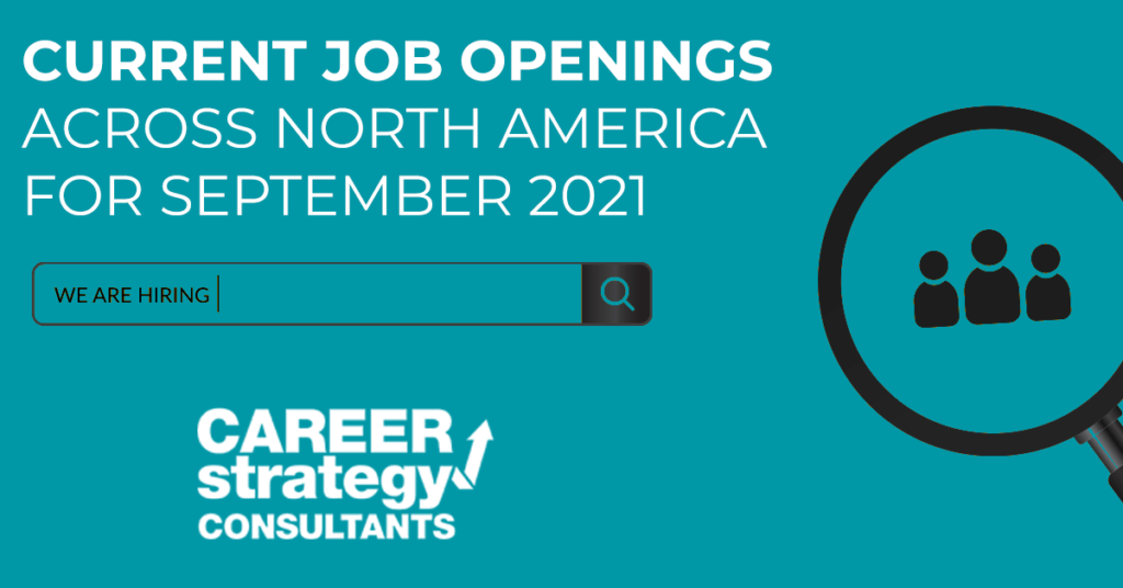 Current Job Openings Across North America for September 2021
