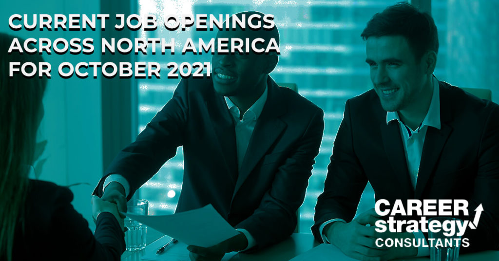 Current Job Openings Across North America for October 2021
